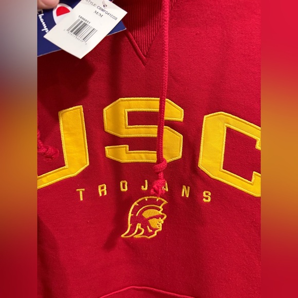 Champion USC Trojans Pullover Fleece Hoodie Men’s Size Medium NWT Cardinal Red - Picture 4 of 9